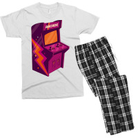 Cool Retro Arcade Machine With Funky 70s Graphics Nostalgia Men's T-shirt Pajama Set | Artistshot