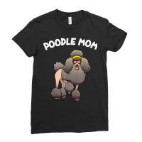 Funny Poodle Mom Gift For Women Cool Mommy Pet Puppy Lover T Shirt Ladies Fitted T-shirt | Artistshot