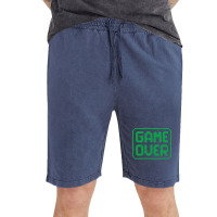 Game Over Green Worn Quote Vintage Short | Artistshot