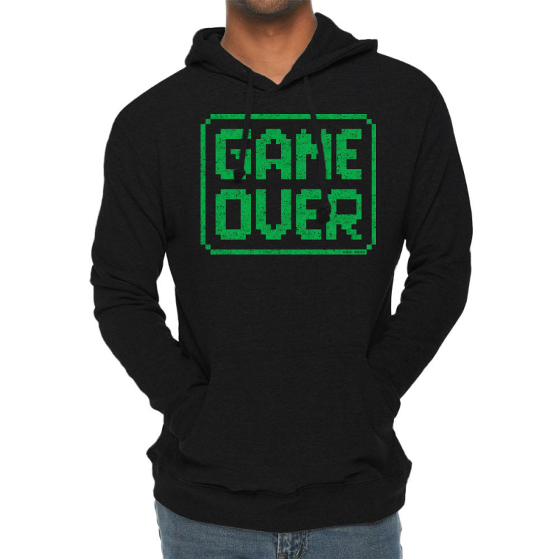 Game Over Green Worn Quote Lightweight Hoodie by peemotchalwe4 | Artistshot