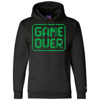 Game Over Green Worn Quote Champion Hoodie | Artistshot