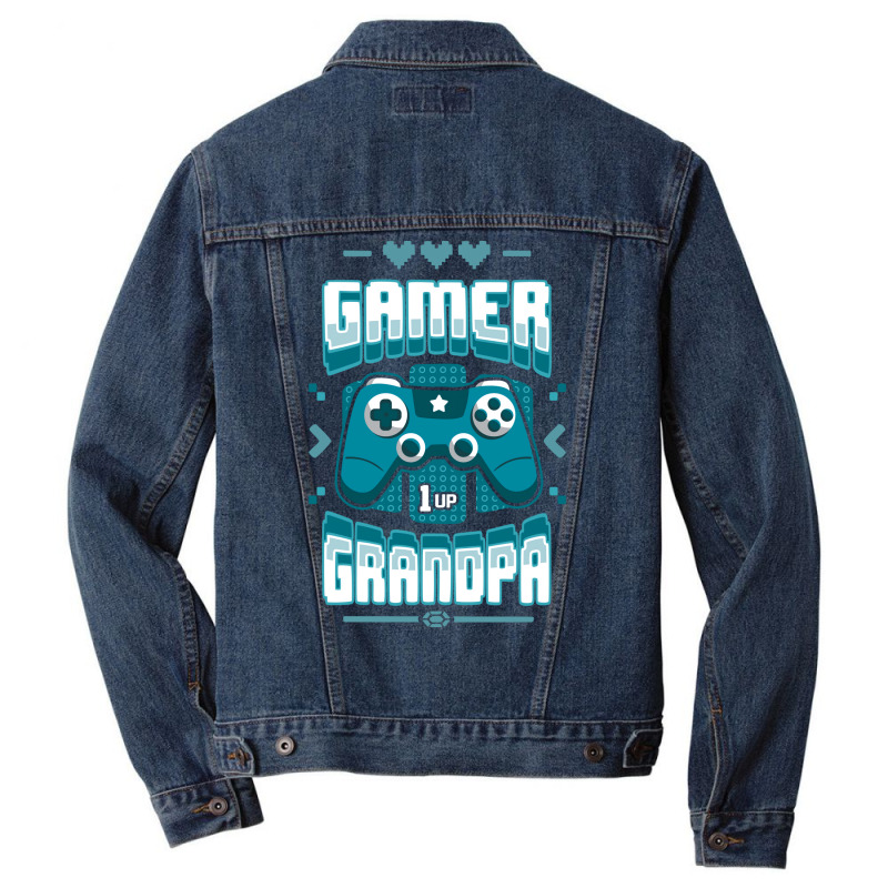 Gamer Grandpa Summer Men Denim Jacket | Artistshot