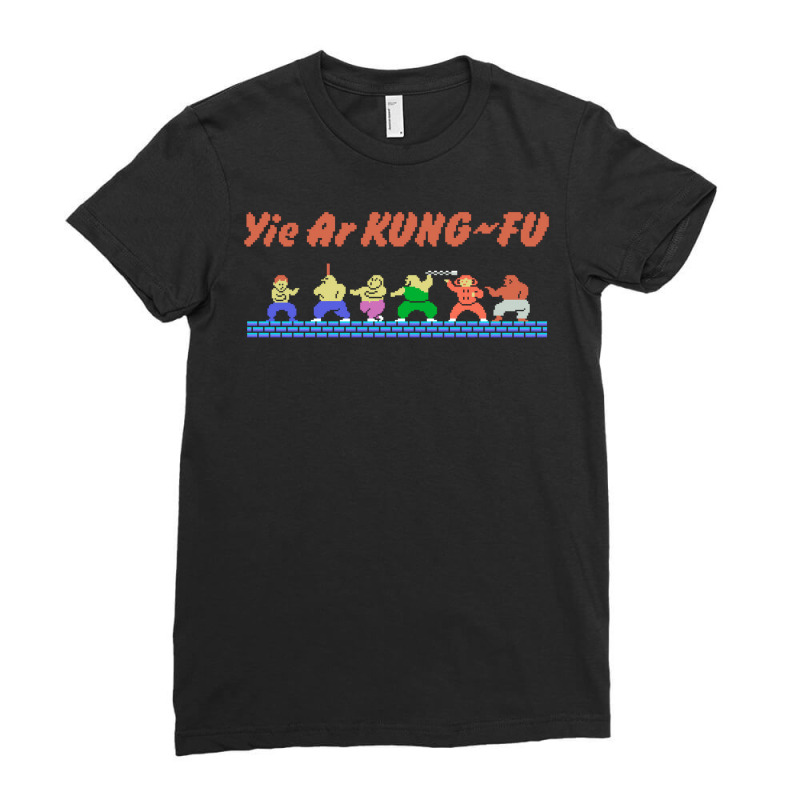 Mod1 Arcade Yie Ar Kungfu Video Game 70s Ladies Fitted T-Shirt by peemotchalwe4 | Artistshot