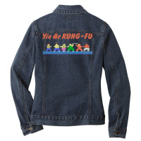 Mod1 Arcade Yie Ar Kungfu Video Game 70s Ladies Denim Jacket | Artistshot