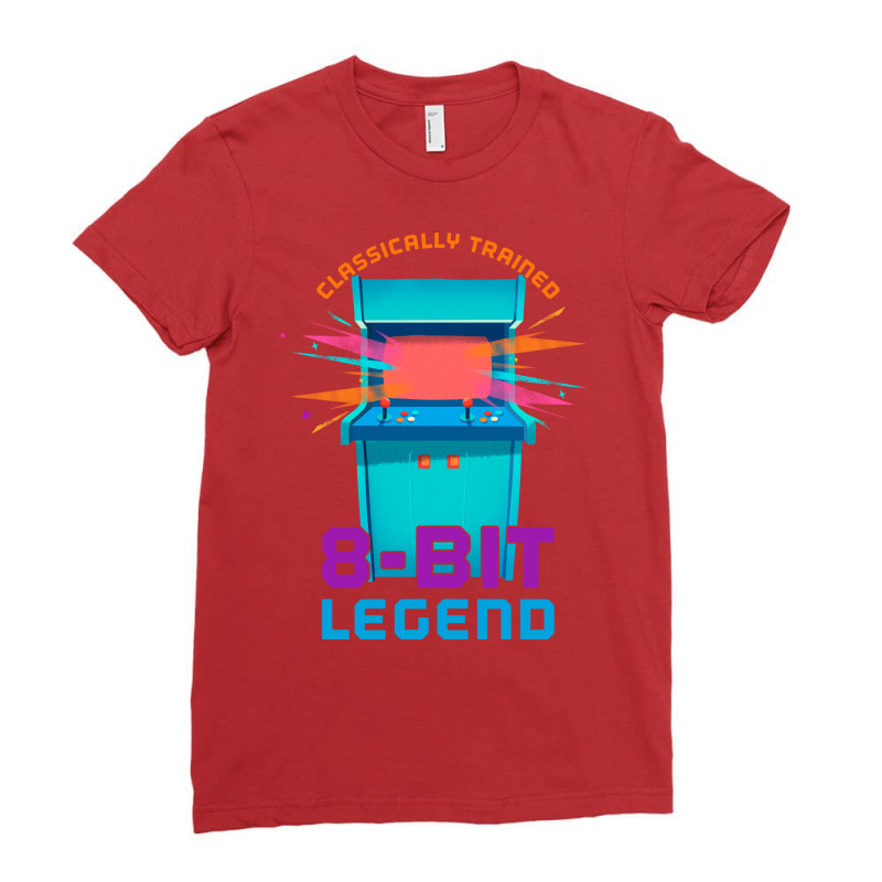 Retro Gamer 8bit Legend Arcade Pos Nostalgia Ladies Fitted T-Shirt by ninamaiatroui | Artistshot