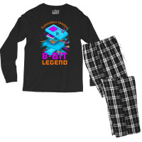 Retro Gamer 8bit Legend Handheld Stars Men's Long Sleeve Pajama Set | Artistshot