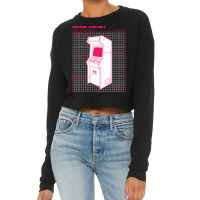 Retro Video Game Arcade Cabinet Diagram Aesthetic Cropped Sweater | Artistshot