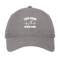 Gamer Quote Heartbeat Syringe This Game Never Ends Vintage Adjustable Cap | Artistshot