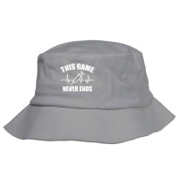 Gamer Quote Heartbeat Syringe This Game Never Ends Vintage Bucket Hat | Artistshot