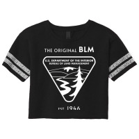 The Original Blm Est. 1946bureau Of Land Management White Scorecard Crop Tee | Artistshot