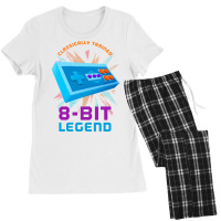 Retro Gamer 8bit Legend Gamepad Humor Women's Pajamas Set | Artistshot