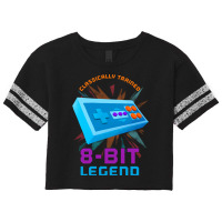 Retro Gamer 8bit Legend Gamepad Humor Scorecard Crop Tee | Artistshot