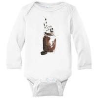 Chocolate Cookie Milkshake,cookies And Cream Smoothie Milksha Long Sleeve Baby Bodysuit | Artistshot