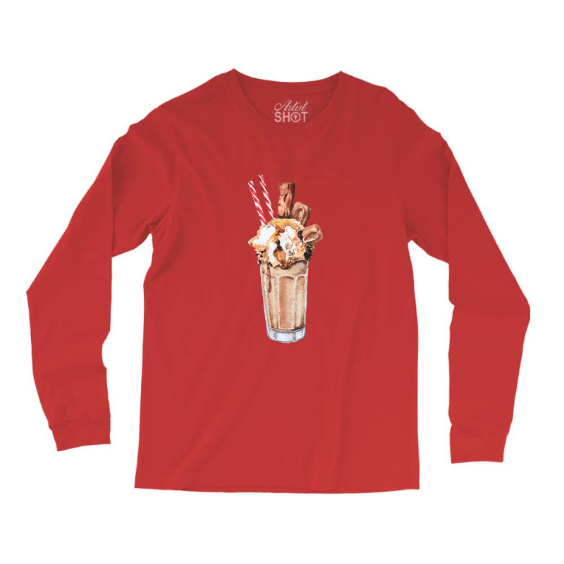 Chocolate Peanut Butter Milkshake , Peanut Butter Milkshake Wit Long Sleeve Shirts | Artistshot