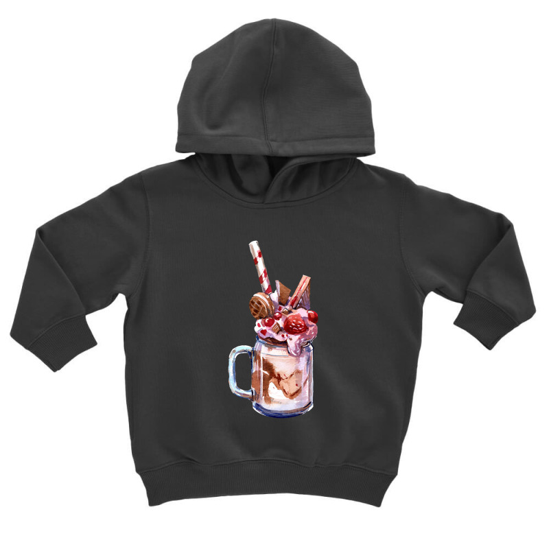 Chocolate Strawberry Milkshake,chocolate Strawberry Overshake Toddler Hoodie by marinah | Artistshot