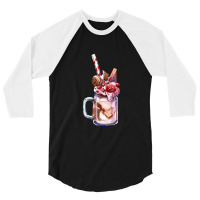 Chocolate Strawberry Milkshake,chocolate Strawberry Overshake 3/4 Sleeve Shirt | Artistshot