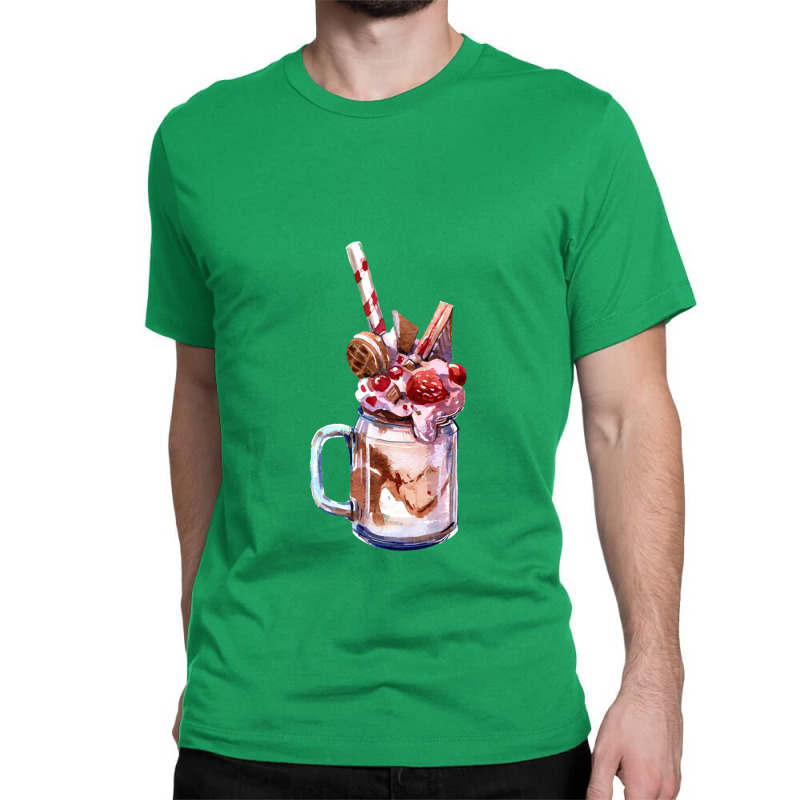 Chocolate Strawberry Milkshake,chocolate Strawberry Overshake Classic T-shirt by marinah | Artistshot