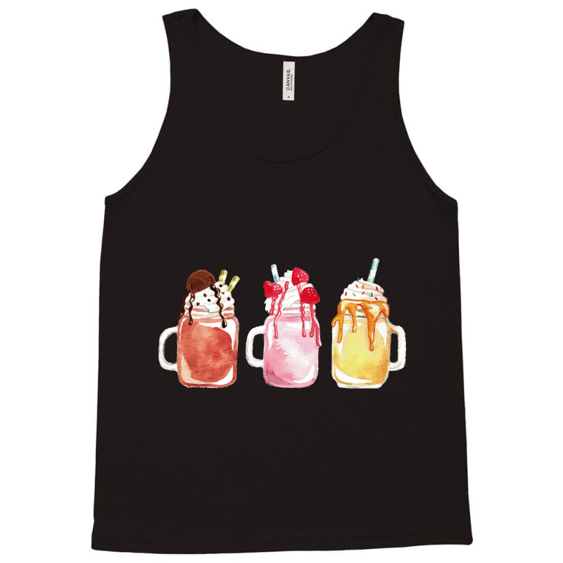 Chocolate Strawberry Vanilla Milkshake,triple Milkshake Set Tank Top by marinah | Artistshot