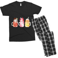 Chocolate Strawberry Vanilla Milkshake,triple Milkshake Set Men's T-shirt Pajama Set | Artistshot