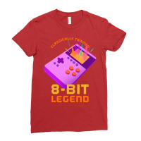 Retro Gamer 8bit Legend Handheld Trending Ladies Fitted T-shirt | Artistshot