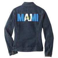 Gift For Gutemalan Mami Mother Guatemala Flag Latina Pride T Shirt Ladies Denim Jacket | Artistshot