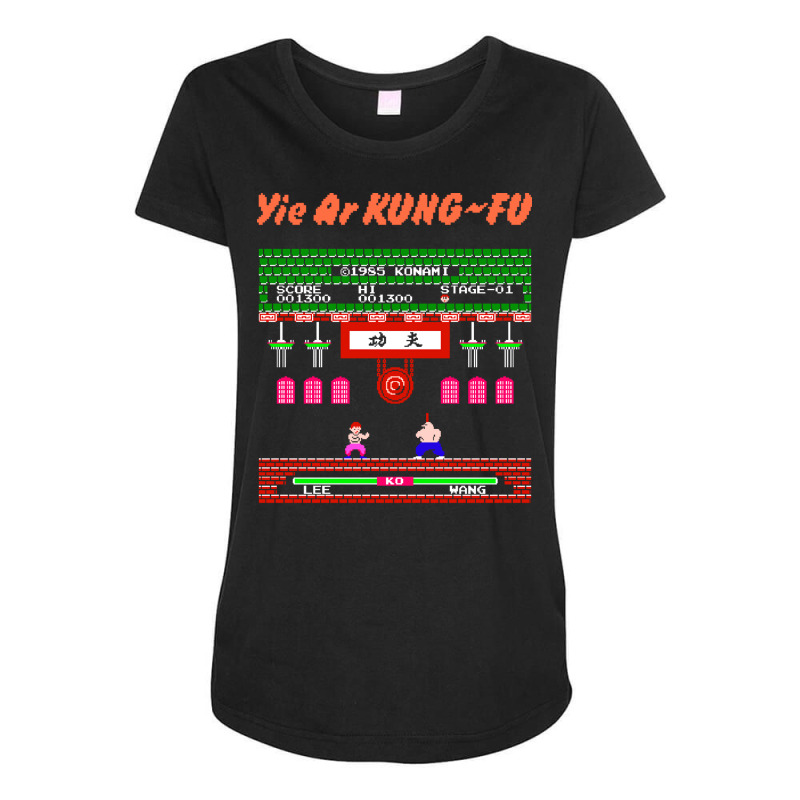 Mod2 Arcade Yie Ar Kungfu Video Game Nature Maternity Scoop Neck T-shirt by dabranxamyl | Artistshot