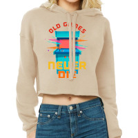 Retro Gamer Old Games Arcade Pos Cropped Hoodie | Artistshot