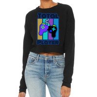 Total Player Gamer Design Blue Cropped Sweater | Artistshot