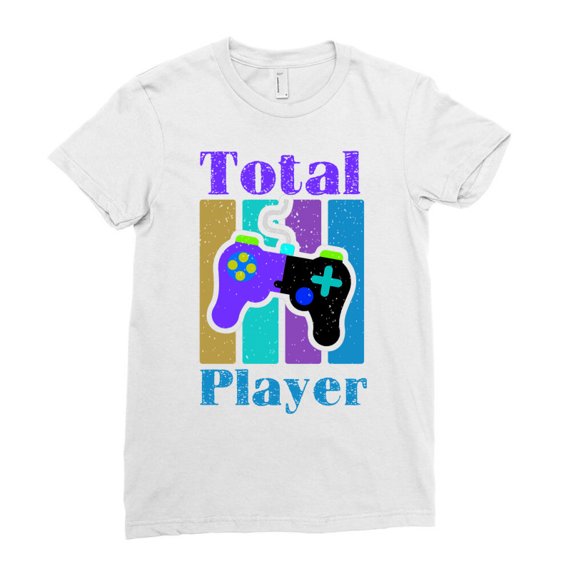 Total Player Gamer Design Love Ladies Fitted T-Shirt by csajlegims | Artistshot