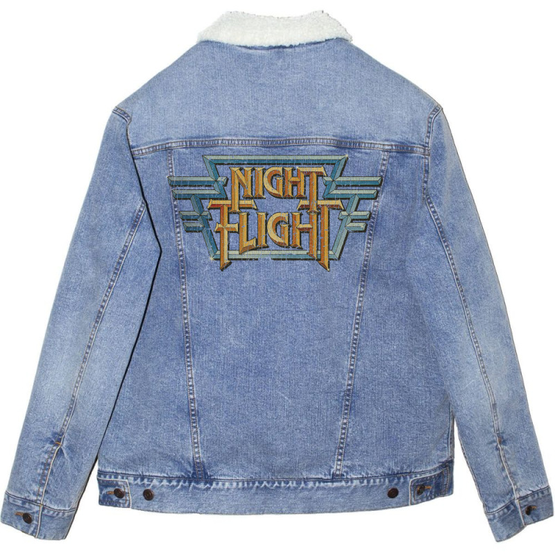 Night Flight Unisex Sherpa-Lined Denim Jacket by kiwakgbarenv | Artistshot