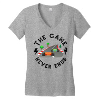 The Game Never Ends Nature Women's V-neck T-shirt | Artistshot