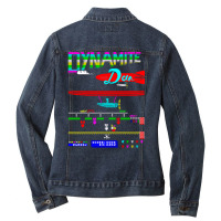 Mod2 Arcade Dynamite Dan Video Game Music Ladies Denim Jacket | Artistshot