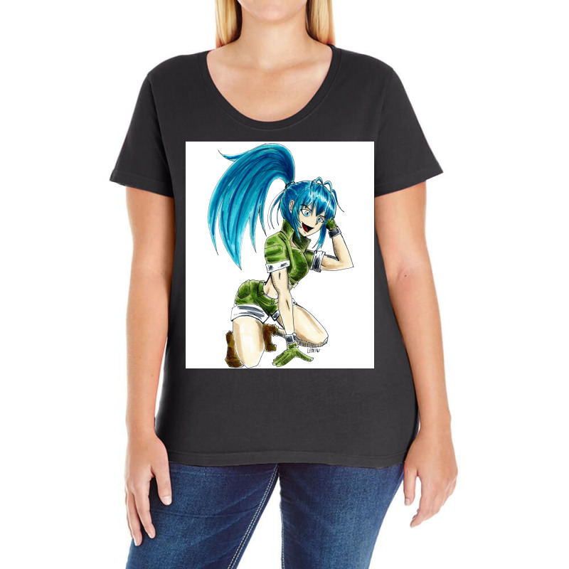 Leona Heidern In King Of Fighters Boy Ladies Curvy T-Shirt by ptacekmutaka0 | Artistshot