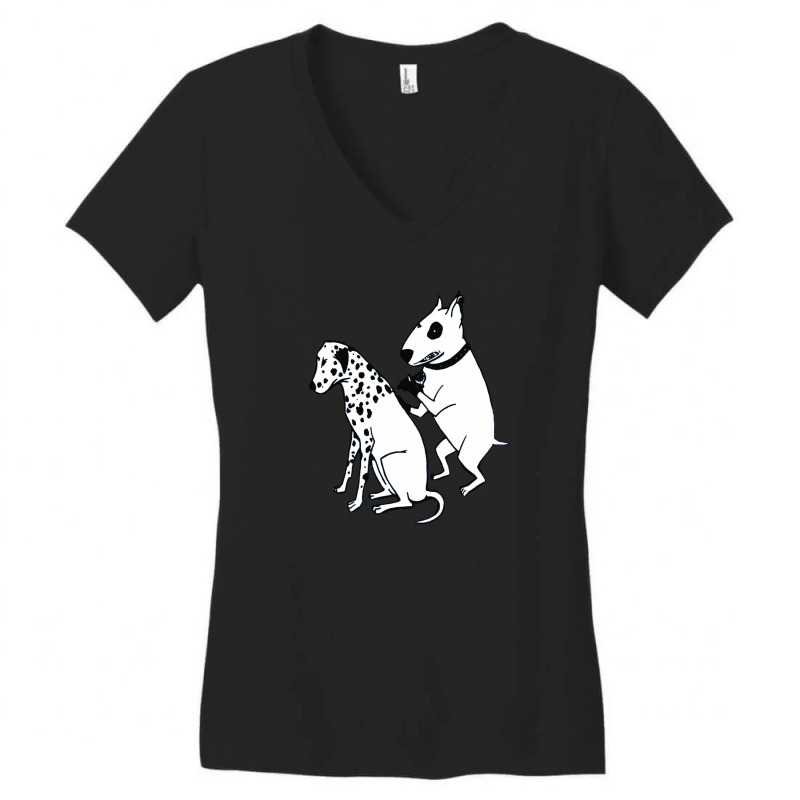 Dalmatian Dog, Tattoo Women's V-Neck T-Shirt by BethanyIrwin | Artistshot