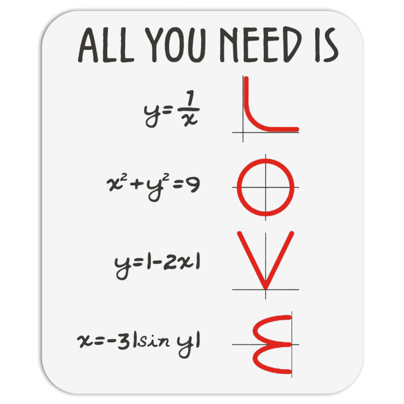 All You Need Is Love Equations Mousepad | Artistshot