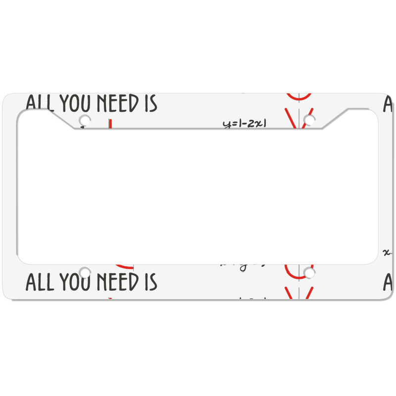 All You Need Is Love Equations License Plate Frame | Artistshot