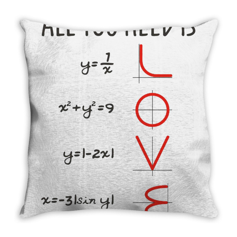 All You Need Is Love Equations Throw Pillow | Artistshot