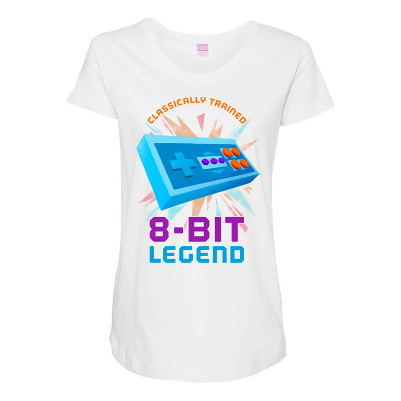 Retro Gamer 8bit Legend Gamepad Trending Maternity Scoop Neck T-shirt by meisammayukat | Artistshot