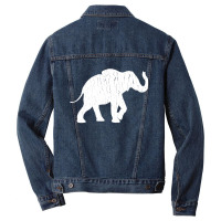 Distressed Elephant Silhouette Men Denim Jacket | Artistshot