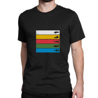 Thunderbirds Classic  Birds Silhouettes On Stripes Classic T-shirt | Artistshot