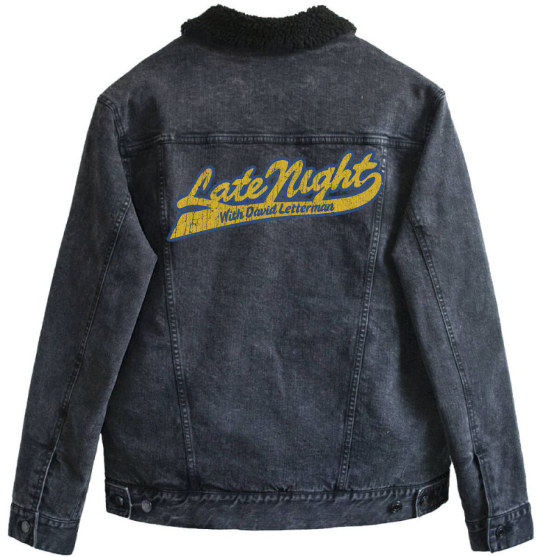 Late Night David Letterman Unisex Sherpa-Lined Denim Jacket by aveigaolinec | Artistshot