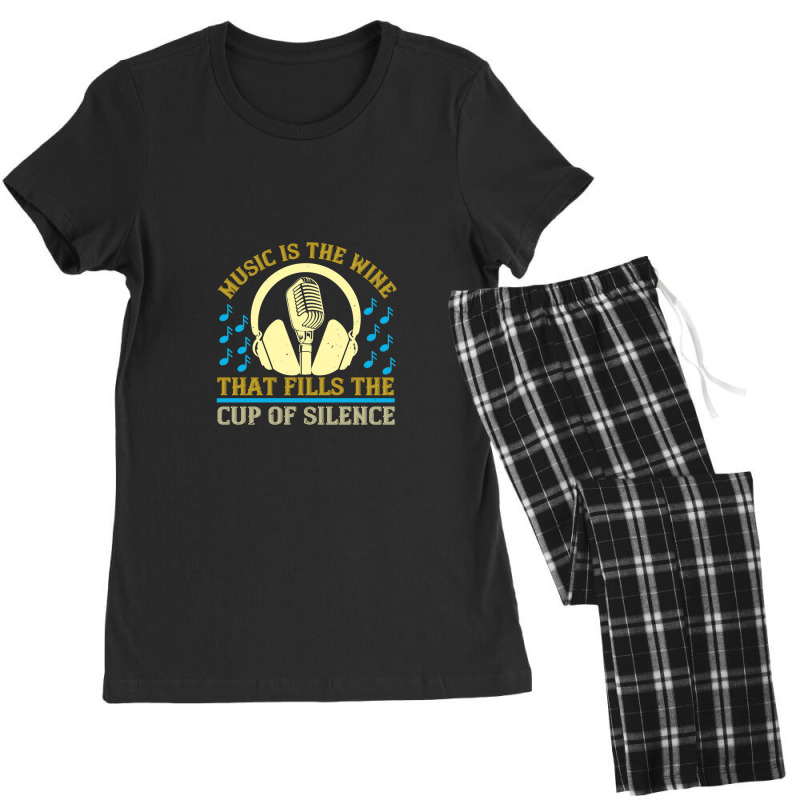 Music Is The Wine That Fills The Cup Of Silence .png Women's Pajamas Set by AmyHogan | Artistshot