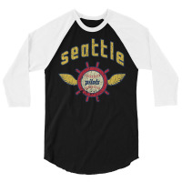 Seattle Pilots Baseball Vintage T Shirt 3/4 Sleeve Shirt | Artistshot