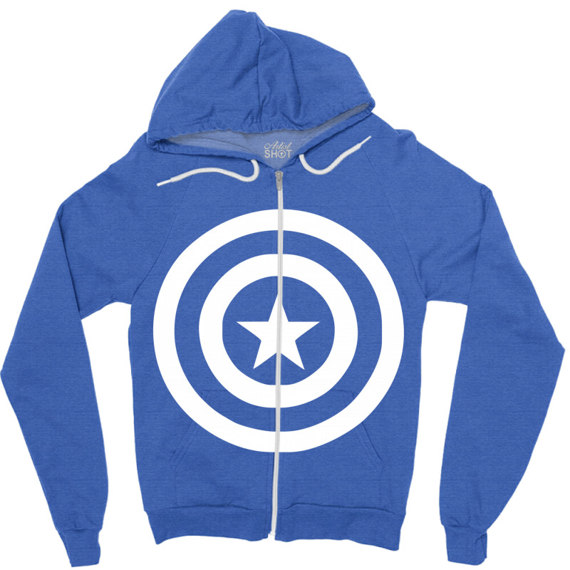 Capitan America Sticker Vinyl Decal Zipper Hoodie | Artistshot