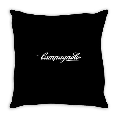 Campagnolo Script Logo Throw Pillow Designed By Mdk Art