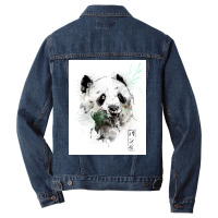 Panda Bear Watercolors Men Denim Jacket | Artistshot