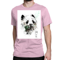 Panda Bear Watercolors Classic T-shirt | Artistshot