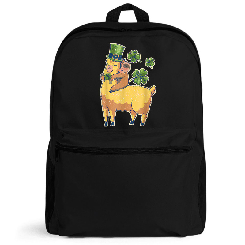 Funny Irish Sloth Llama Shamrock St Patricks Day Animal Love T Shirt Backpack | Artistshot