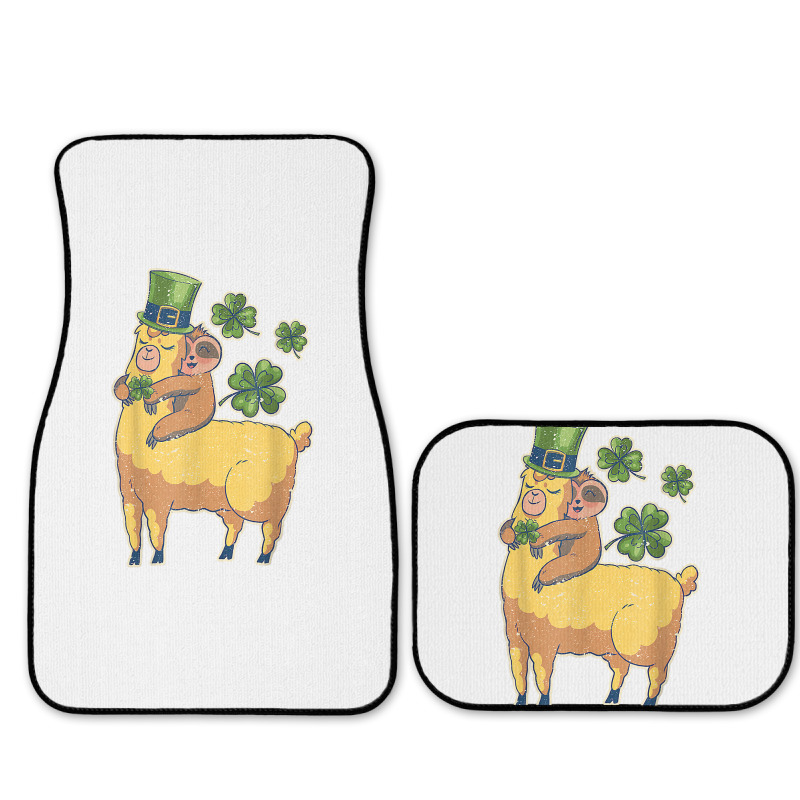 Funny Irish Sloth Llama Shamrock St Patricks Day Animal Love T Shirt Full Set Car Mats | Artistshot