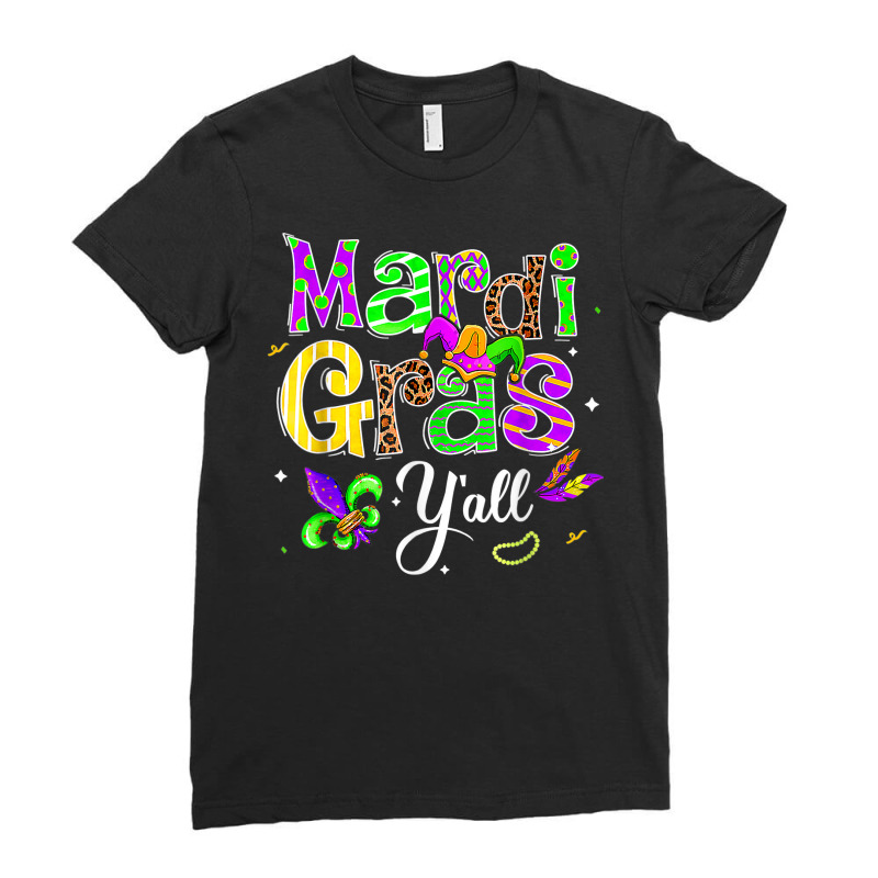 Happy Mardi Gras Y'all Party Parade New Orleans 2023 T Shirt Ladies Fitted T-Shirt by kaykemyjoa | Artistshot